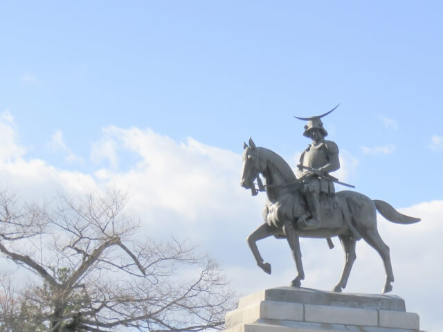 仙台城の伊達政宗像